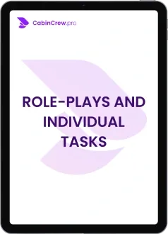 Kabin memuru seçmesi için role-play ve bireysel görevler. Assessment Centre Emirates, senaryolar, kabin anonsları, konu çekimi ve sözlü sunum. Emirates, Etihad, Qatar Airways, Turkish Airlines, Ryanair, Wizz Air, easyJet ve Pegasus Airlines hazırlığı